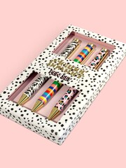 Eleanor Bowmer Pink A5 Casbound Notebook And Pack Of 3 Pen Set - Image 2 of 3