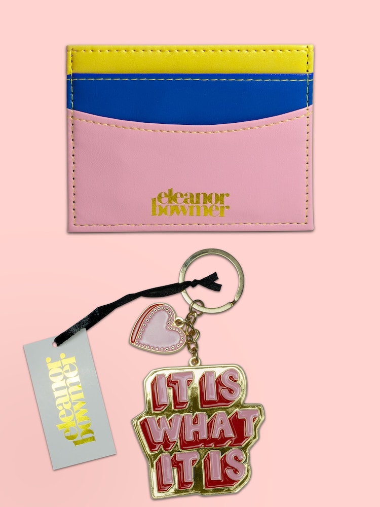 Eleanor Bowmer Yellow 'It is what it is' Keyring and Purse Cardholder Set - Image 1 of 2 Eleanor Bowmer Yellow 'It is what it is' Keyring and Purse Cardholder Set - Image 1 of 2