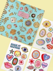 Eleanor Bowmer Blue Scrapbook with 3 sheets of Vinyl Stickers - Image 1 of 2