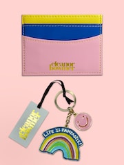 Eleanor Bowmer Yellow 'Life is Fantastic' Keyring and Purse Cardholder Set - Image 1 of 2