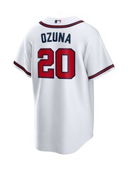 Fanatics Atlanta Braves Official Replica Home White Jersey With Ozuna 20 Printing - Image 3 of 3