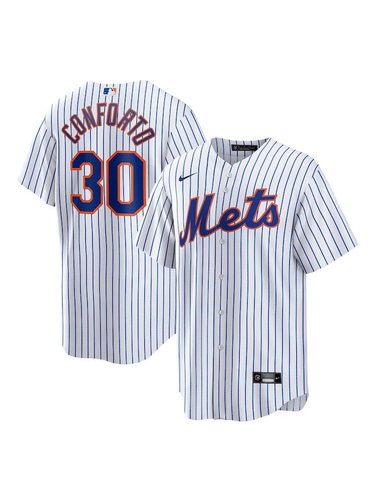 Fanatics New York Mets Official Replica Home White Jersey With Conforto 30 Printing - Image 1 of 3 Fanatics New York Mets Official Replica Home White Jersey With Conforto 30 Printing - Image 1 of 3