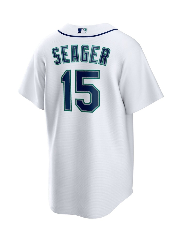 Fanatics Seattle Mariners Official Replica Home White Jersey with Seager 15 Printing - Image 3 of 3 Fanatics Seattle Mariners Official Replica Home White Jersey with Seager 15 Printing - Image 3 of 3