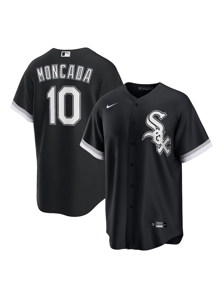 Fanatics Chicago Sox Official Replica Alternate Black Jersey With Moncada 10 Printing - Image 1 of 3 Fanatics Chicago Sox Official Replica Alternate Black Jersey With Moncada 10 Printing - Image 1 of 3