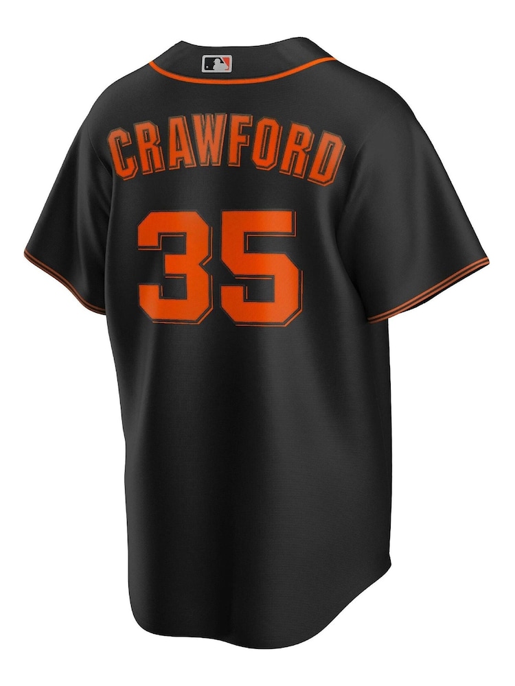 Fanatics San Francisco Giants Official Replica Alternate Black Jersey with Crawford 35 Printing - Image 3 of 3 Fanatics San Francisco Giants Official Replica Alternate Black Jersey with Crawford 35 Printing - Image 3 of 3