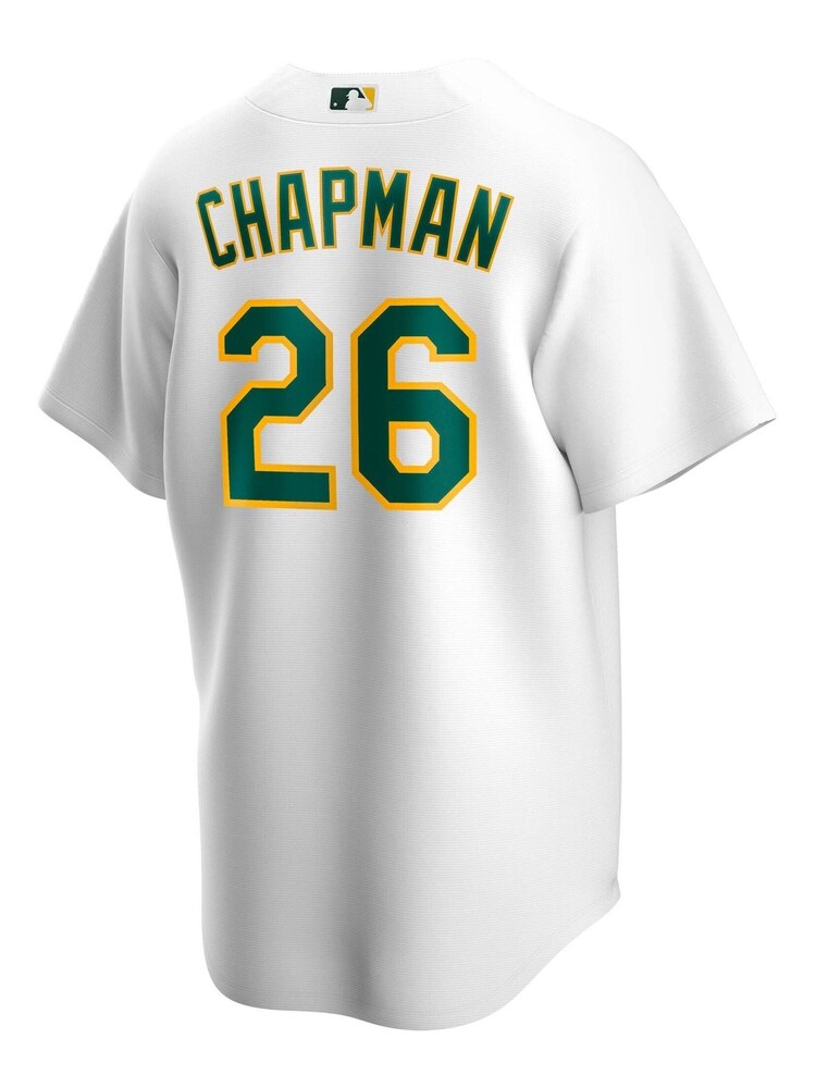 Fanatics Oakland Athletics Official Replica Home White Jersey with Chapman 26 Printing - Image 3 of 3