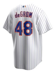 Fanatics New York Mets Official Replica Home White Jersey With deGrom 48 Printing - Image 3 of 3