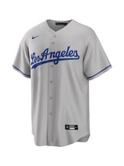 Fanatics Grey Los Angeles Dodgers Official Replica Road Jersey with Buehler 21 Printing - Image 2 of 3