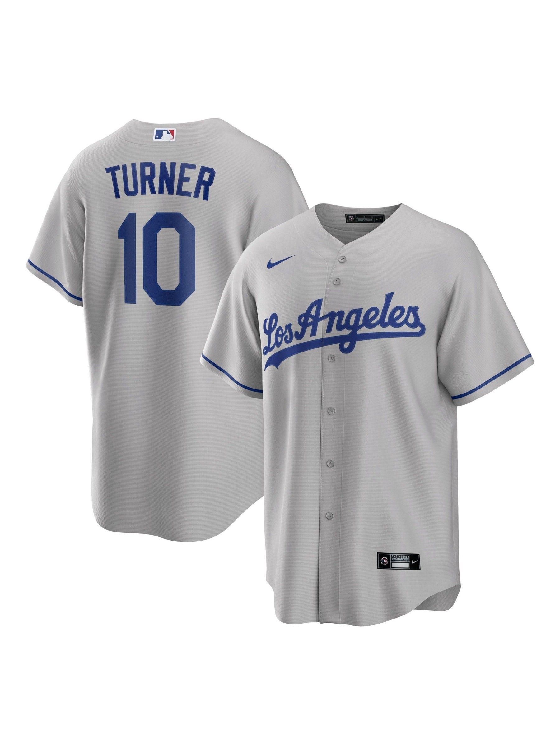 Buy Fanatics Grey Los Angeles Dodgers Official Replica Road Jersey