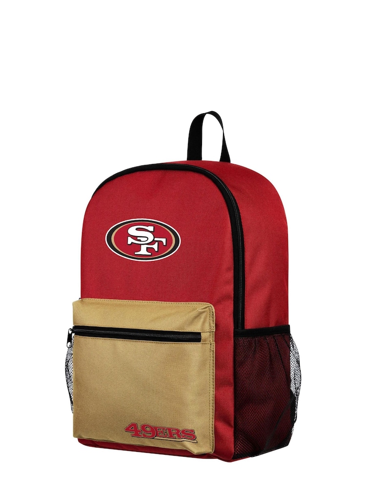 Fanatics Red San Francisco 49ERS Colourblock Backpack - Image 1 of 2 Fanatics Red San Francisco 49ERS Colourblock Backpack - Image 1 of 2
