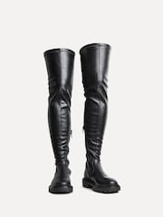 Linzi Black Sonny Over The Knee Long Boots - Image 4 of 6