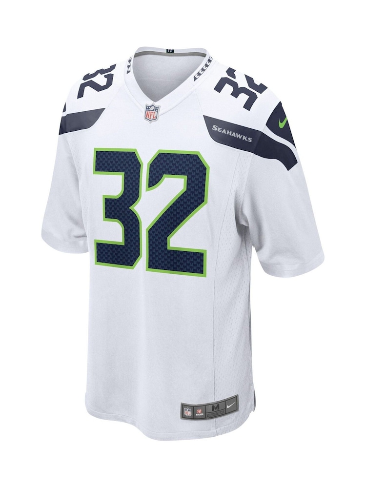 Fanatics Seattle Seahawks Game Road White Jersey - Chris Carson - Image 2 of 3
