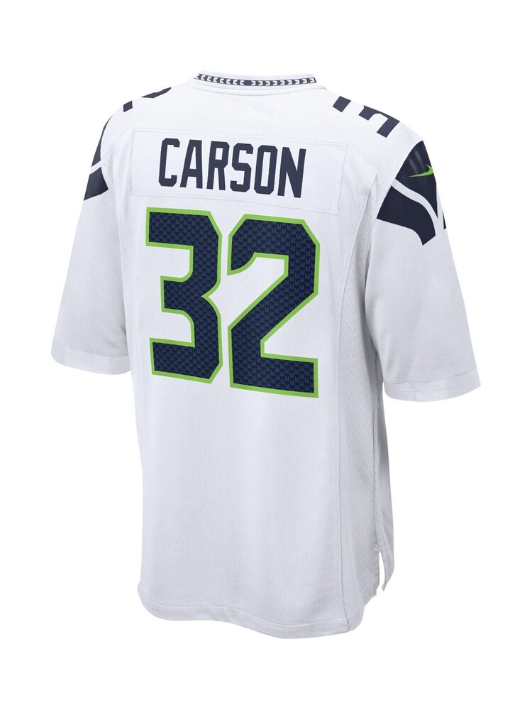 Fanatics Seattle Seahawks Game Road White Jersey - Chris Carson - Image 3 of 3
