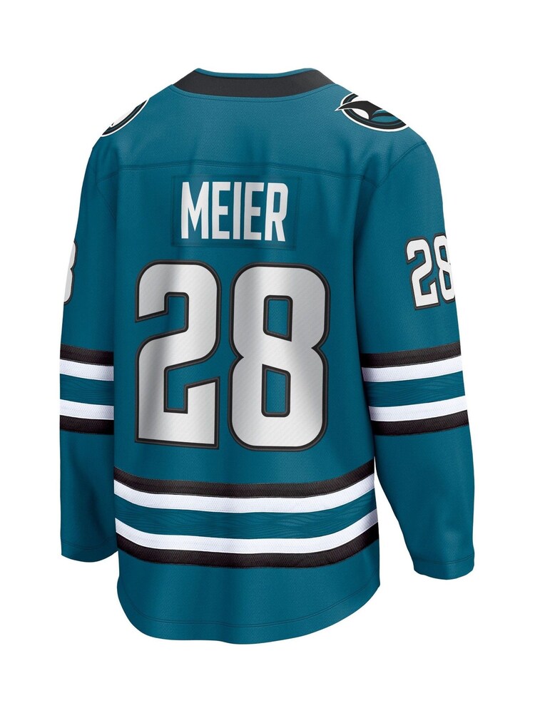 Fanatics Green San Jose Sharks Branded Home Breakaway Timo Meier Jersey - Image 3 of 3
