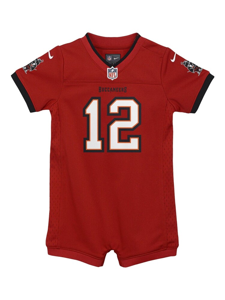 Fanatics Red Tampa Bay Buccaneers Home Jersey Romper Newborn - Image 2 of 3