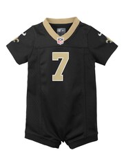 Fanatics Black New Orleans Saints Home Jersey Romper Newborn - Image 2 of 3