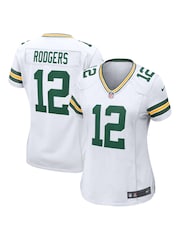 Green Bay Packers Road Game White Jersey - Aaron Rodgers Womens - Image 1 of 3