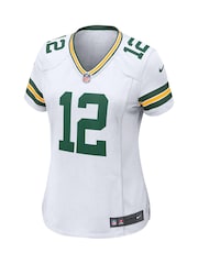 Green Bay Packers Road Game White Jersey - Aaron Rodgers Womens - Image 2 of 3