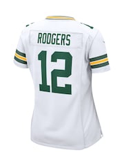 Green Bay Packers Road Game White Jersey - Aaron Rodgers Womens - Image 3 of 3