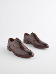 Brown Leather Oxford Toecap Brogues Shoes - Image 2 of 6