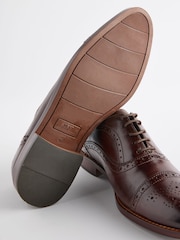 Brown Leather Oxford Toecap Brogues Shoes - Image 4 of 6