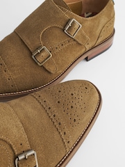 Stone Double Monk Shoes - Image 6 of 8