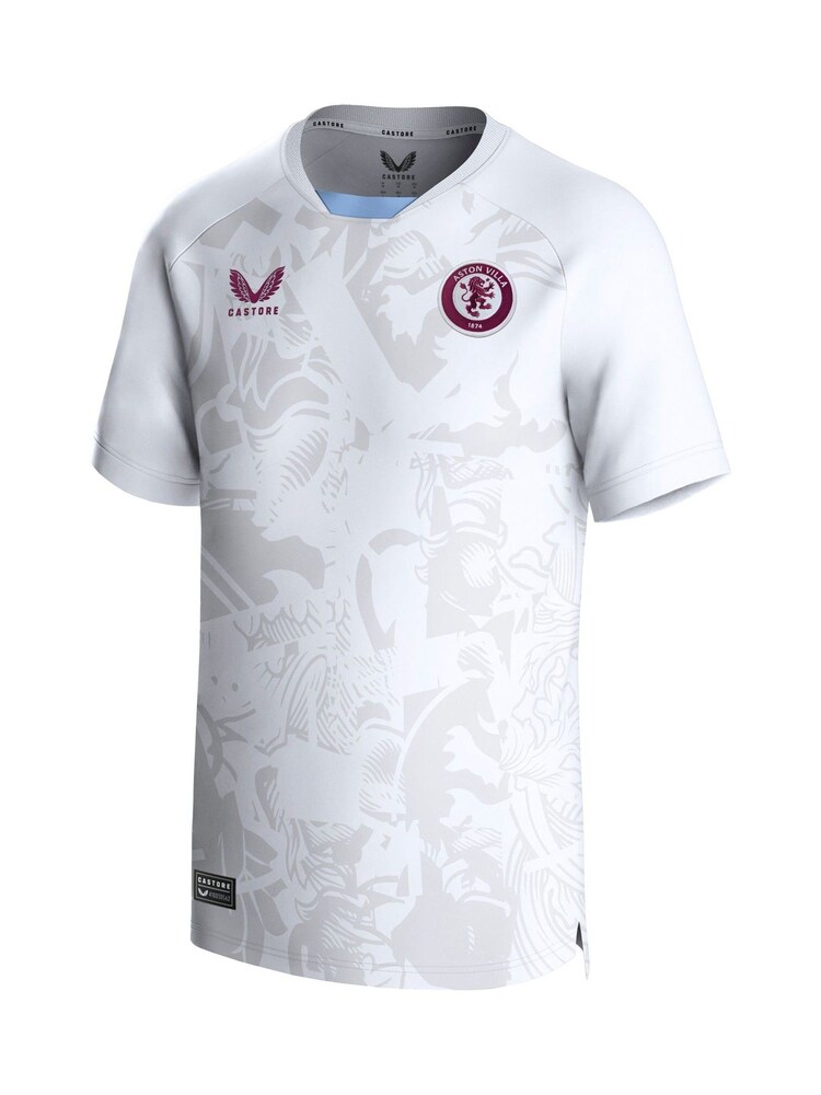 Castore White Aston Villa Away Shirt 2023-24 Kids - Image 2 of 3