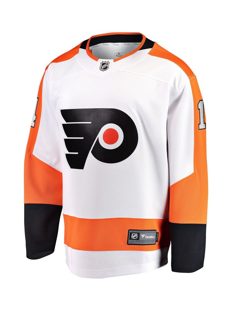 Fanatics Philadelphia Flyers Branded Away Breakaway Sean Couturier White Jersey - Image 2 of 3 Fanatics Philadelphia Flyers Branded Away Breakaway Sean Couturier White Jersey - Image 2 of 3