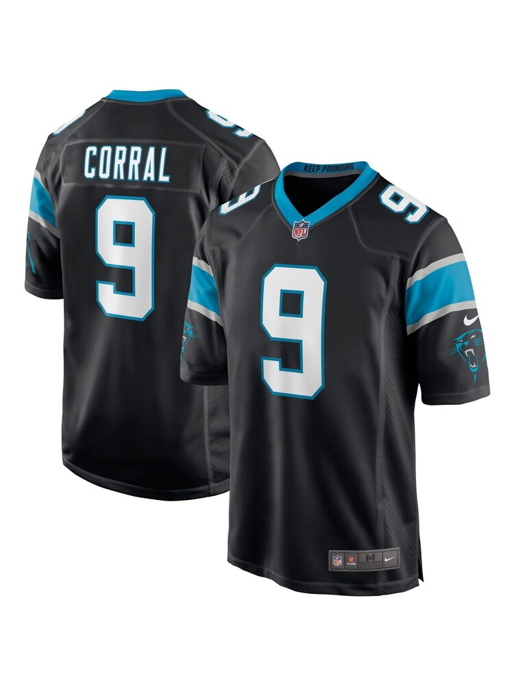 Fanatics Carolina Panthers Home Game Black Jersey  - Matt Corral - Image 1 of 3