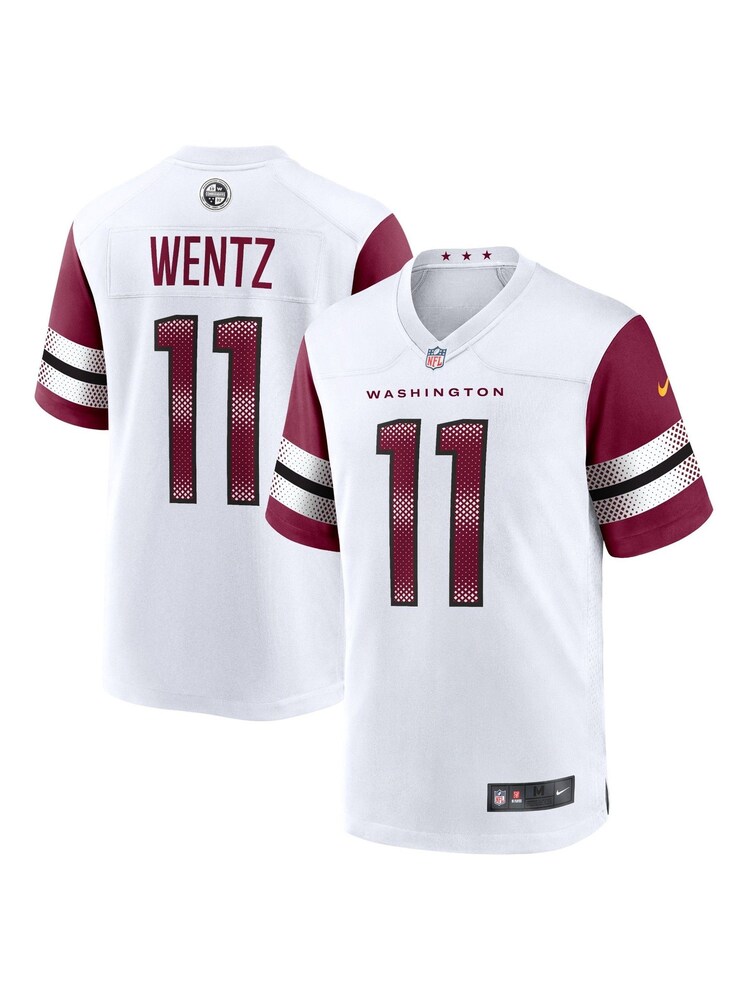 Washington Commanders Road Game White Jersey  - Carson Wentz - Image 1 of 3