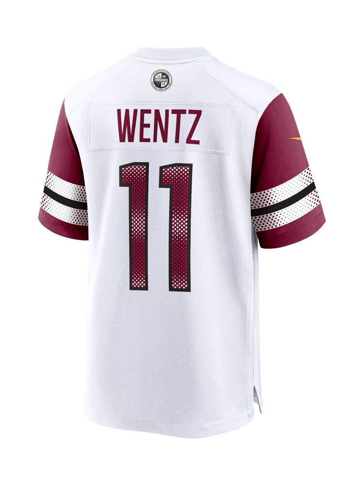 Washington Commanders Road Game White Jersey  - Carson Wentz - Image 3 of 3