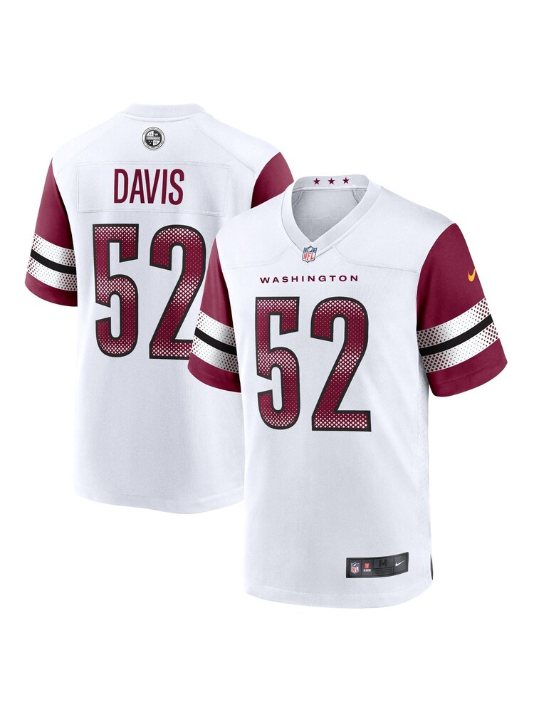 Washington Commanders Road Game White Jersey - Jamin Davis - Image 1 of 3 Washington Commanders Road Game White Jersey - Jamin Davis - Image 1 of 3