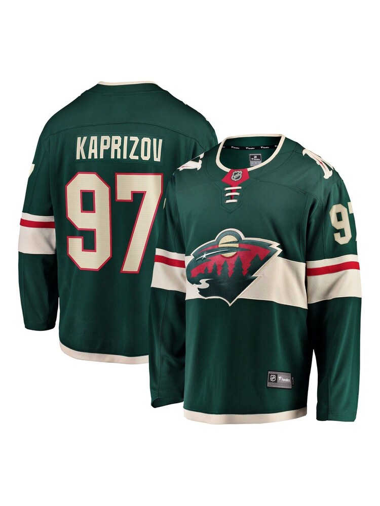 Minnesota Wild Fanatics Green Branded Home Breakaway Jersey- Kirill Kaprizov - Image 1 of 3