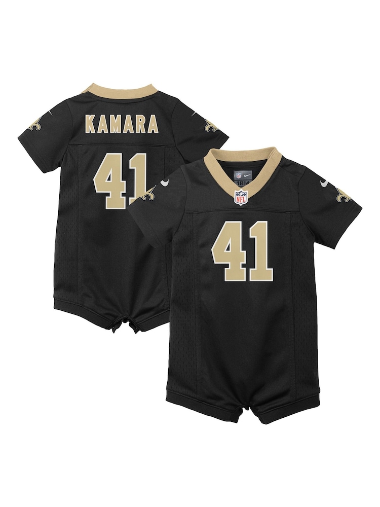 Fanatics Black New Orleans Saints Home Jersey Romper Newborn - Image 1 of 3