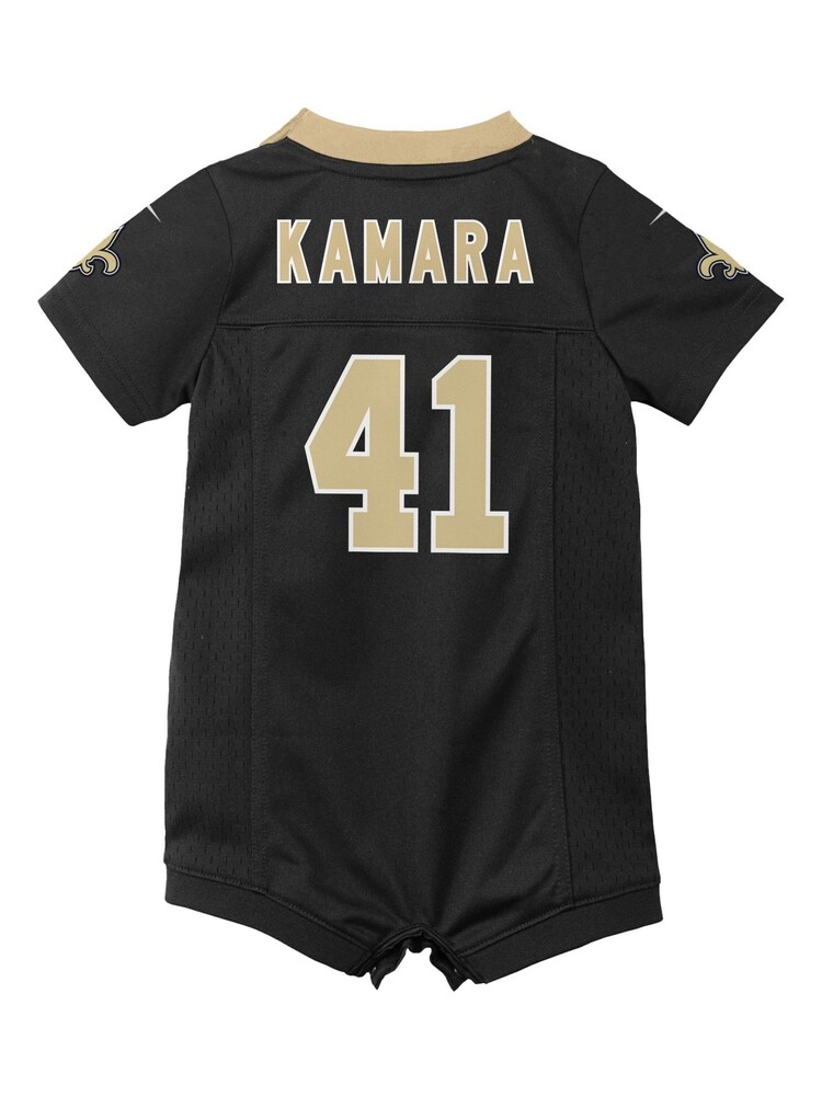 Fanatics Black New Orleans Saints Home Jersey Romper Newborn - Image 3 of 3