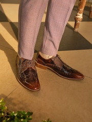 rjava - Svetleči brogue čevlji Gloss - Slika 1 iz 7