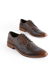 rjava - Svetleči brogue čevlji Gloss - Slika 3 iz 7
