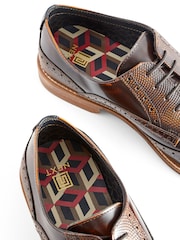 rjava - Svetleči brogue čevlji Gloss - Slika 5 iz 7