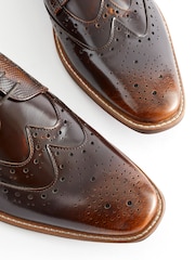rjava - Svetleči brogue čevlji Gloss - Slika 6 iz 7