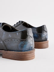 Mornarsko modra - Svetleči brogue čevlji Gloss - Slika 4 iz 6