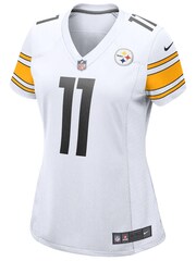 Fanatics Pittsburgh Steelers Road Game White Jersey Womens - Image 2 of 3