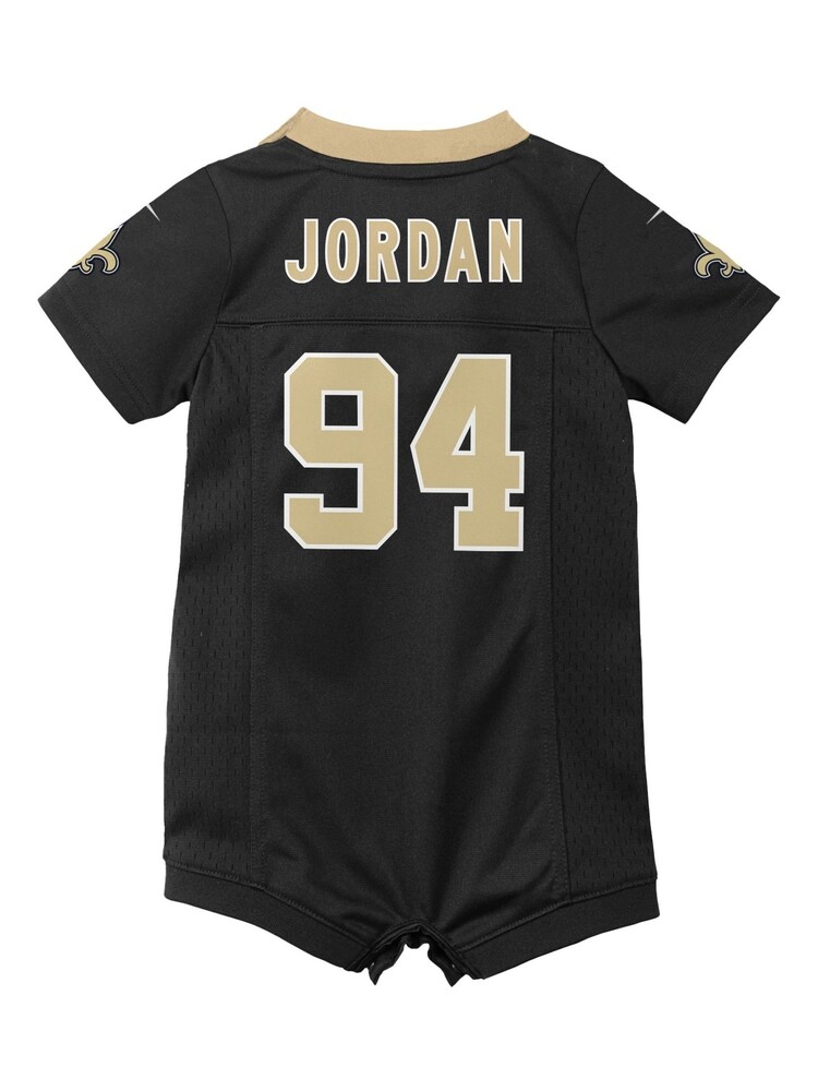 Fanatics Black New Orleans Saints Home Jersey Romper Newborn - Image 2 of 3 Fanatics Black New Orleans Saints Home Jersey Romper Newborn - Image 2 of 3