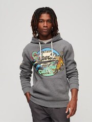 Superdry Grey Japanese Vintage Logo Graphic Hoodie - Image 2 of 6