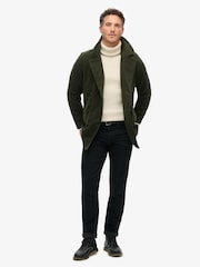 Superdry Green The Merchant Store Moleskin Pea Coat - Image 3 of 7