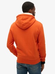 Superdry Orange Essential Logo Zip-Up Hoodie - Image 2 of 8