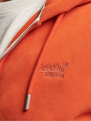 Superdry Orange Essential Logo Zip-Up Hoodie - Image 6 of 8