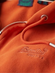 Superdry Orange Essential Logo Zip-Up Hoodie - Image 8 of 8