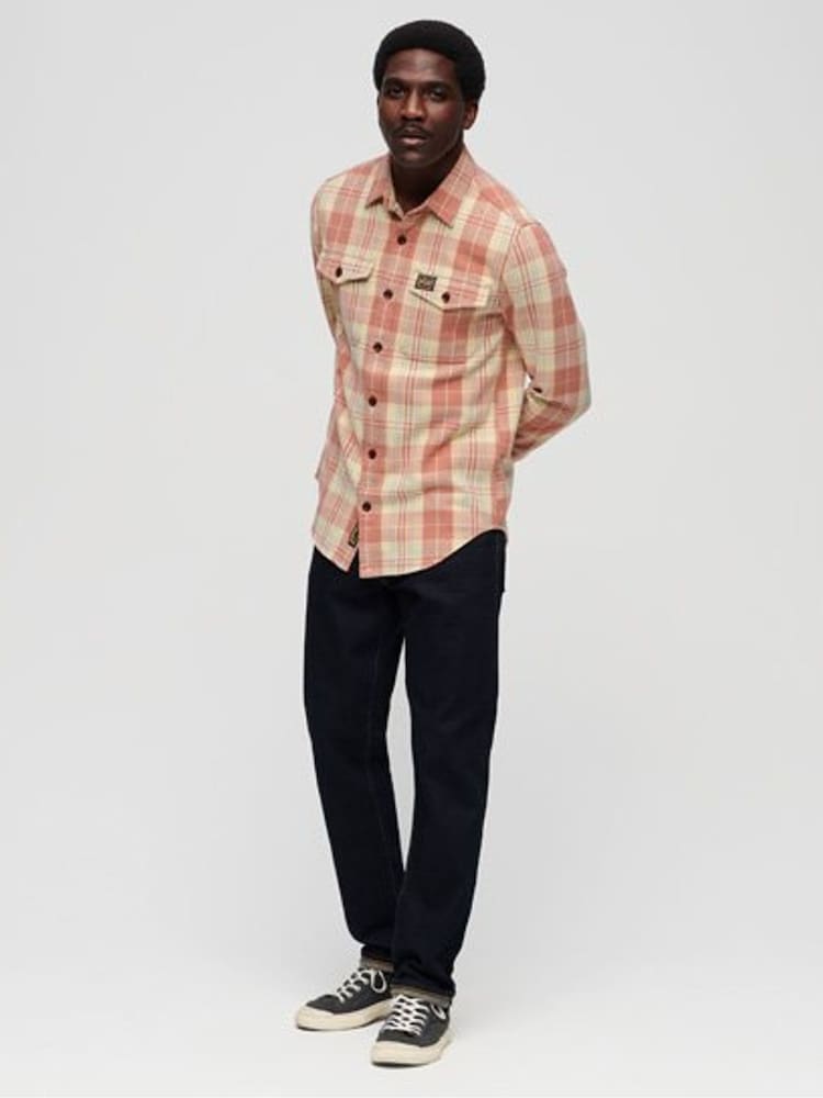 Superdry Pink Vintage Check 100% Cotton Overshirt - Image 2 of 6