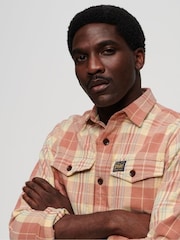 Superdry Pink Vintage Check 100% Cotton Overshirt - Image 3 of 6