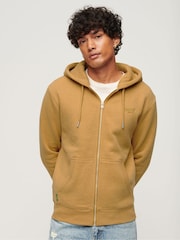 Superdry Yellow Essential Logo Zip-Up Hoodie - Image 1 of 1